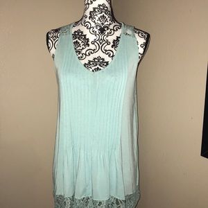 Lace Trim Tunic Tank